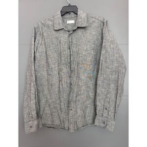 Gap Womens XL Grey Chambray Shirt 100% Cotton Long Sleeve Button Down Pocket
